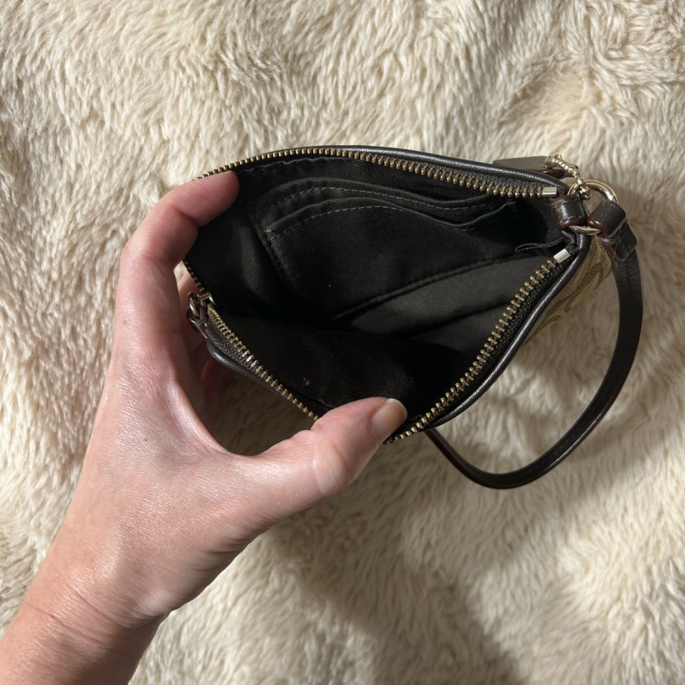 Coach Tan Signature Wristlet - Picture 6 of 7